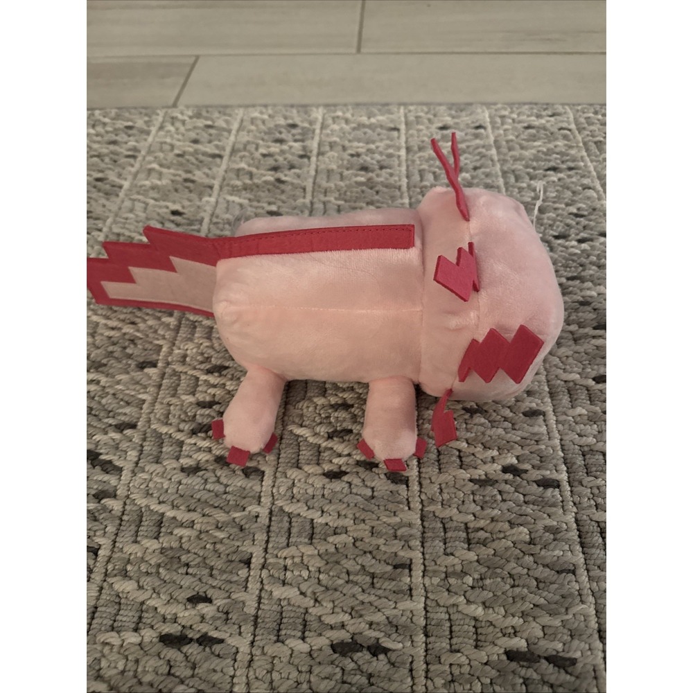 Mojang Minecraft Axolotl Plush Stuffed Animal Pink - Axolotl Plush Model NWOT - Picture 6 of 7